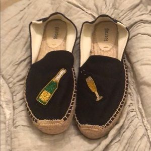 Champagne espadrilles size 8